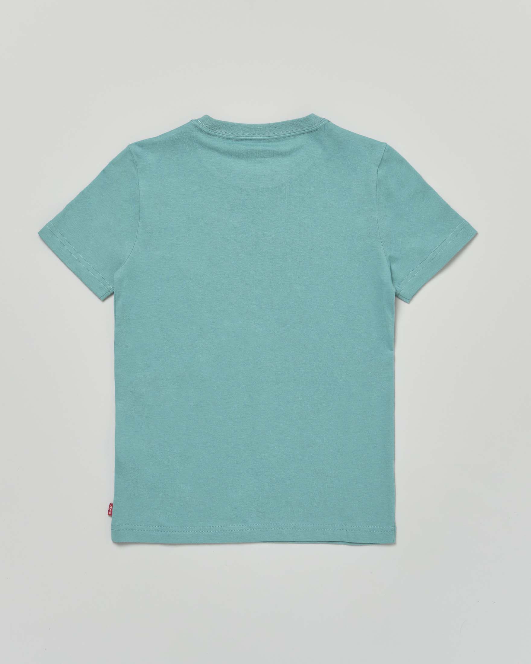 T-shirt Levi's verde petrolio mezza manica con mini logo blu