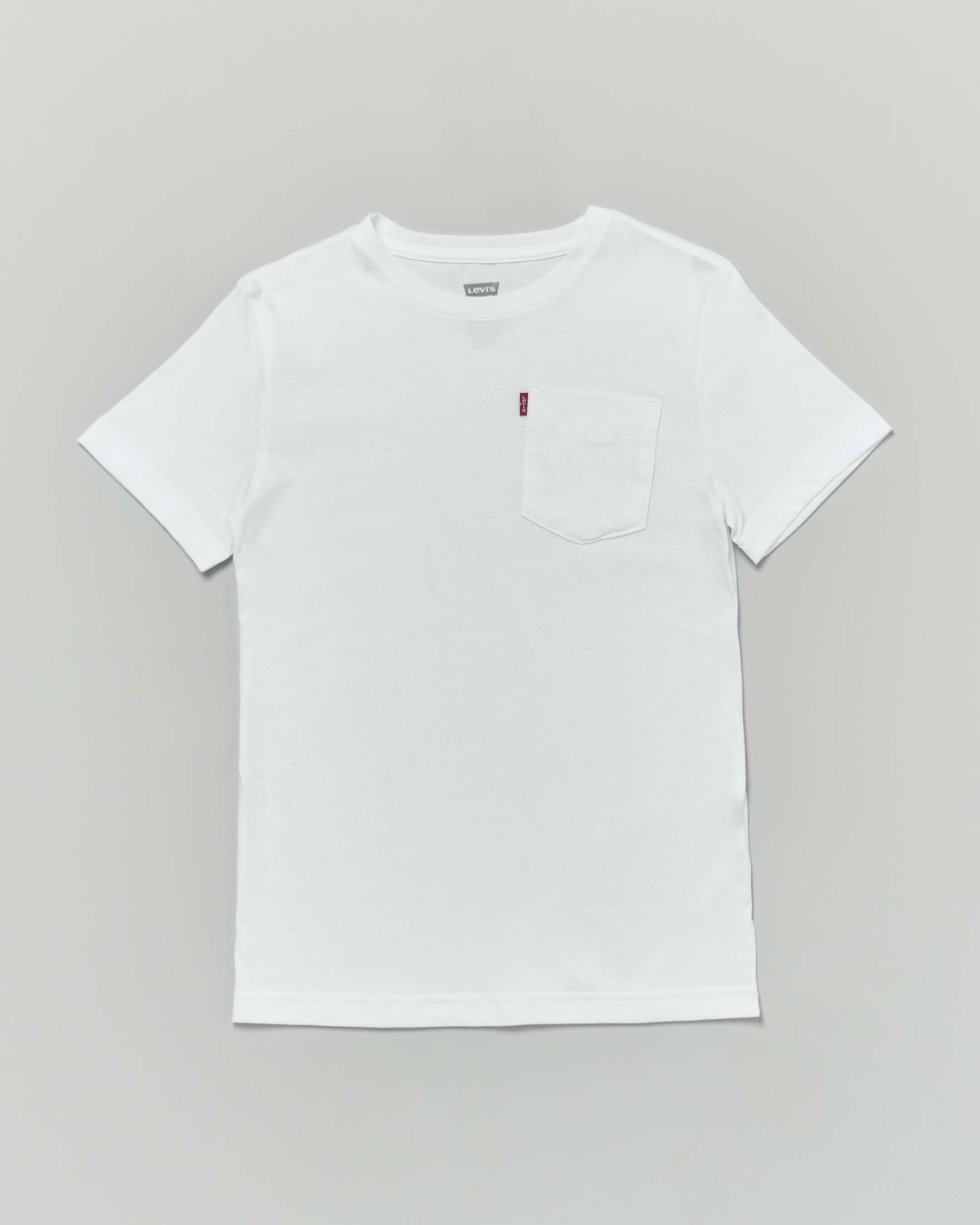 T-shirt Levi's bianca mezza manica con taschino applicato al petto