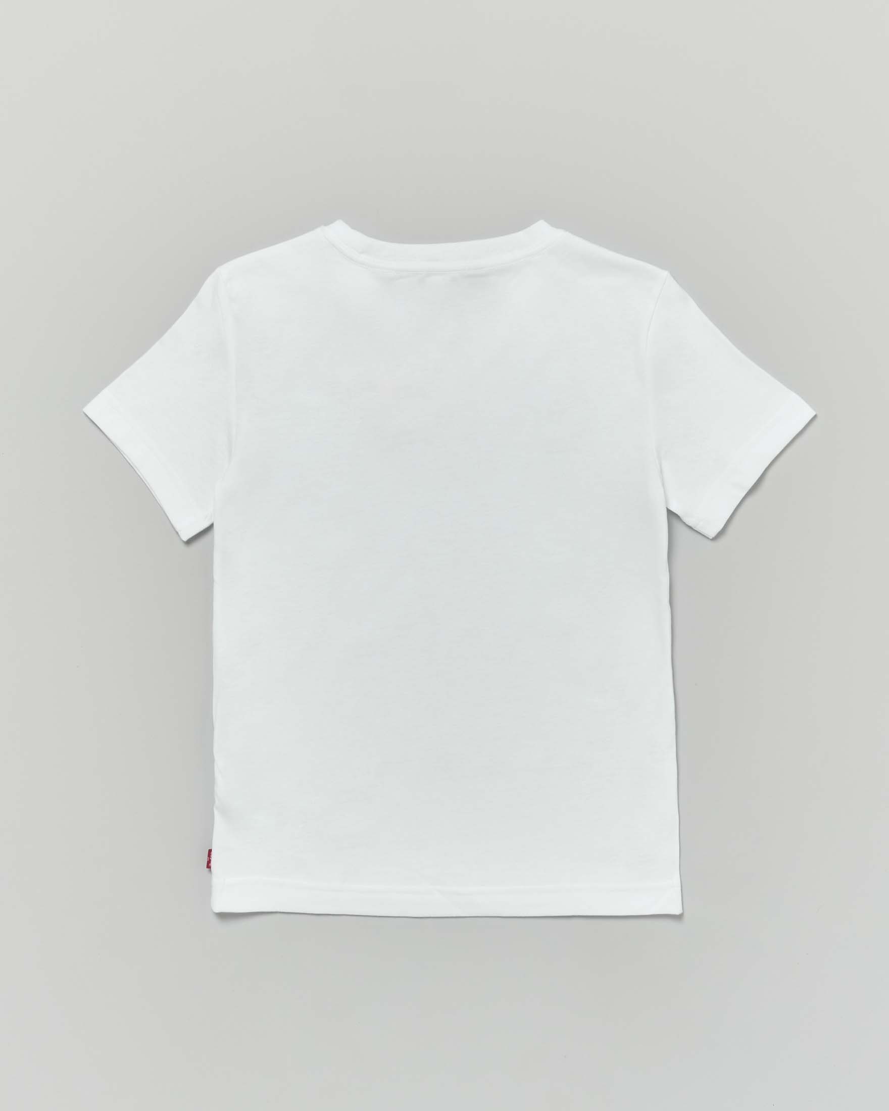 T-shirt Levi's bianca mezza manica con logo batwing in grafica canion