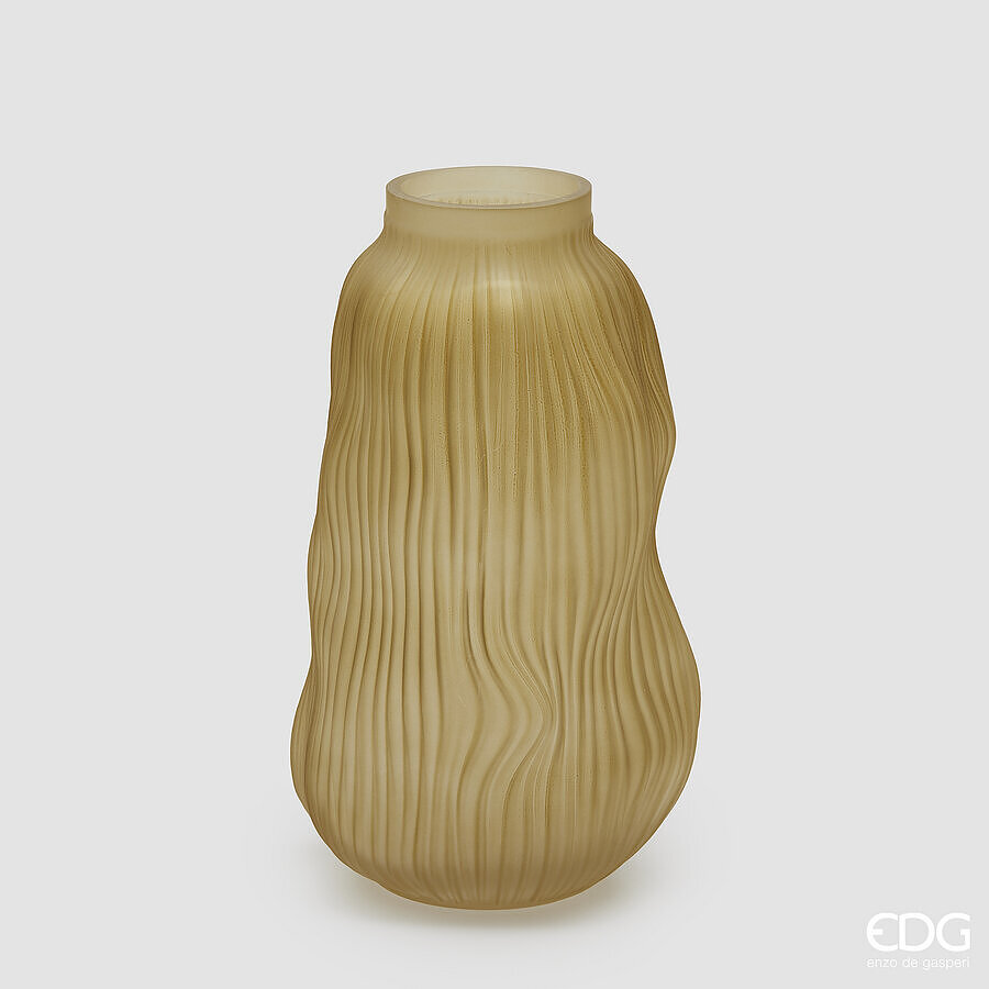Vaso in Vetro Millerighe Sinuoso d.18 h.32 Edg