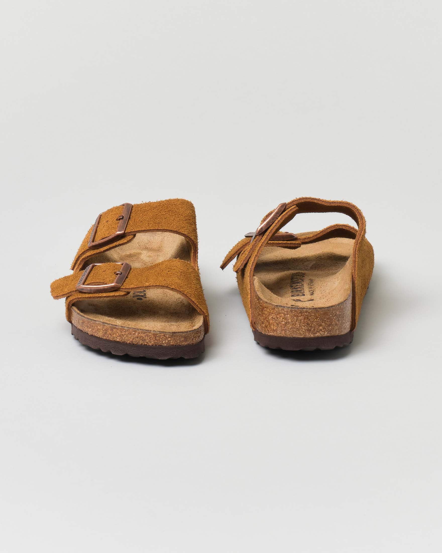 サンダル・ミュール Birkenstock Sandalo Arizona Sbf In Pelle Scamosciata Birkenstock Arizona Sbf Mink Suede Leather - Sandali Uomo