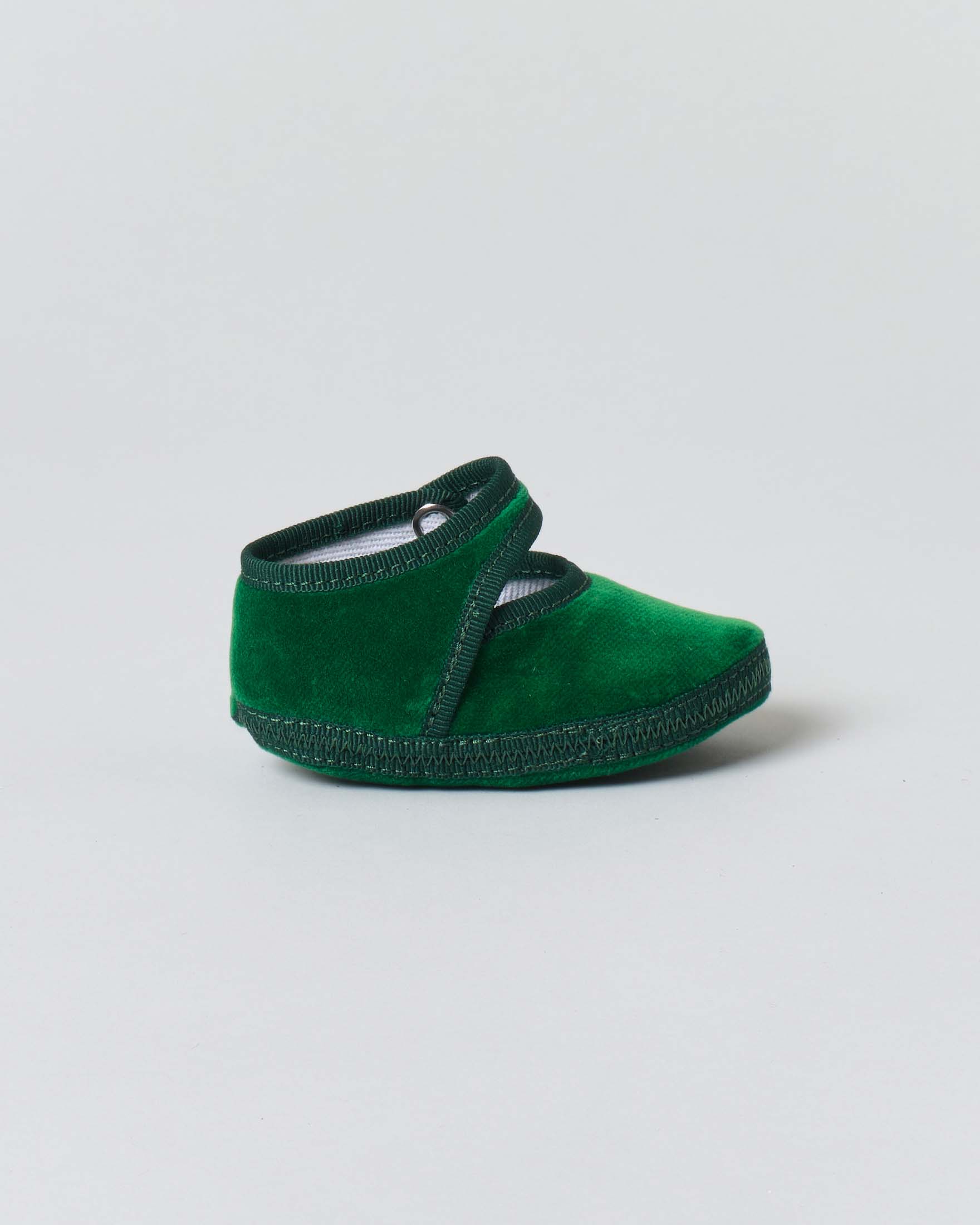 Baby friulane Le Papù in velluto verde