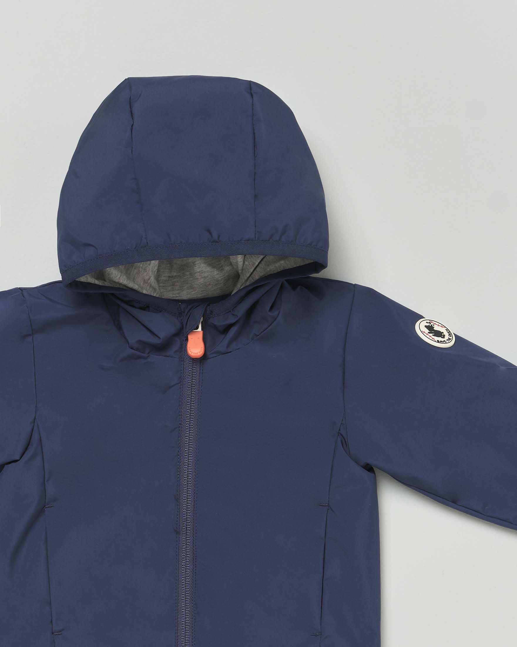 Giacca a vento Coco Save the duck blu navy con cappuccio fisso image