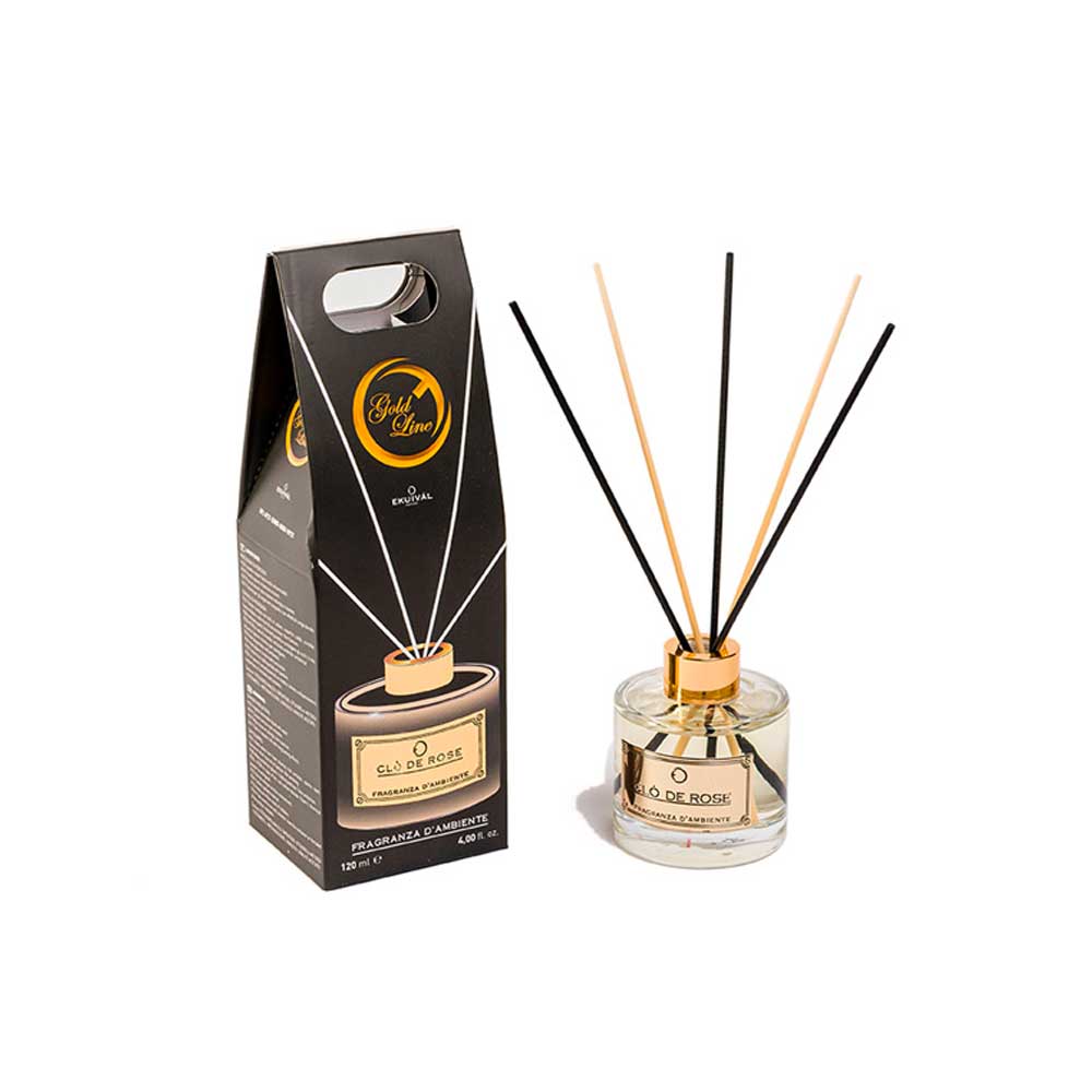 Ekuival Profumatore Per Ambiente In Vetro Fragranza Clò De Rose 120 Ml