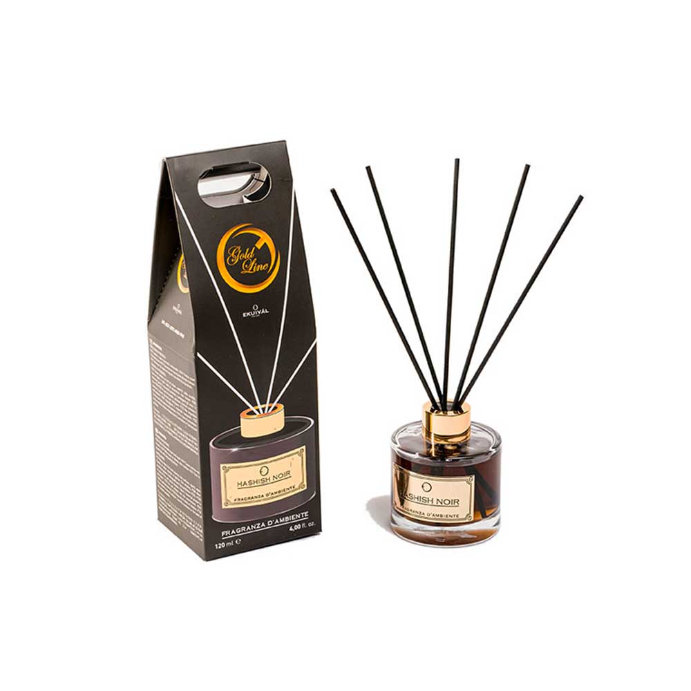 Ekuival Profumatore Per Ambiente In Vetro Fragranza Hashish Noir 120 Ml