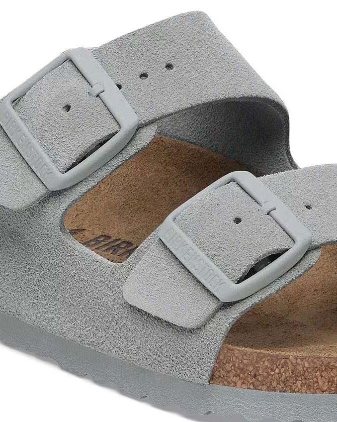 サンダル Birkenstock Sandalo Arizona In Pelle Scamosciata Arizona Chunky Suede Leather Dark Tea/ Black | BIRKENSTOCK