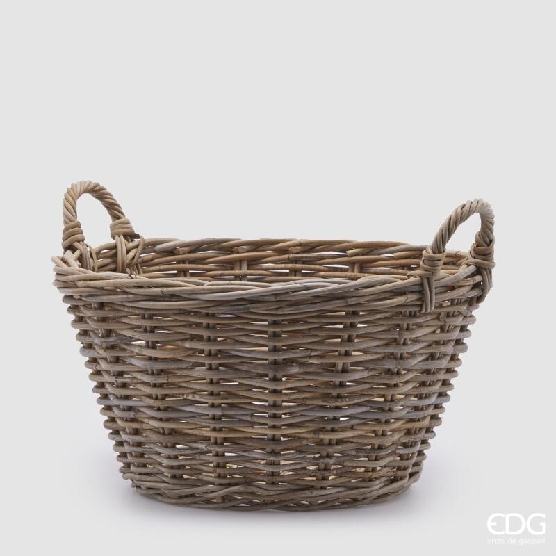 Cesto in Rattan Rotondo Svasato d.50 h.26 Edg