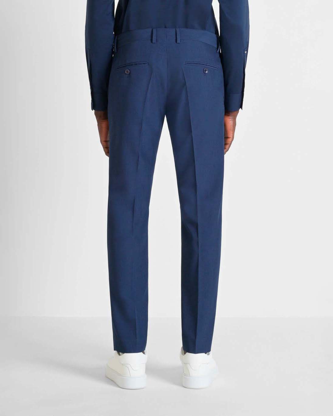 Pantaloni Bonnie Antony Morato indaco slim-fit in sallia di misto viscosa stretch con piega stirata fronte e retro image