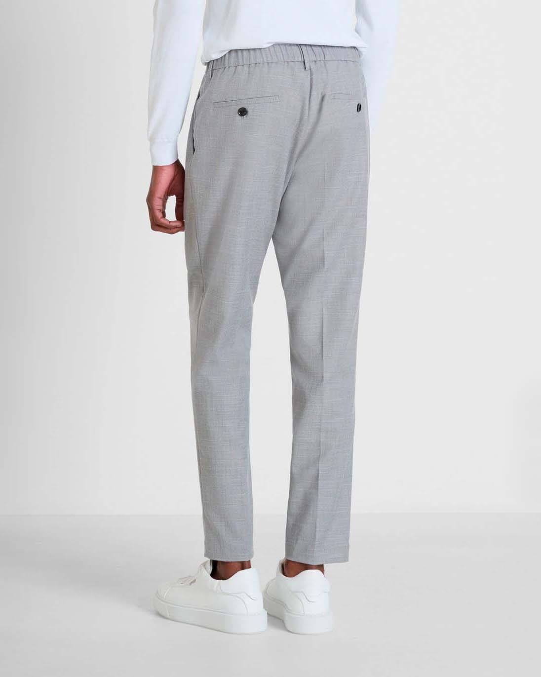 Pantaloni Luis Antony Morato grigi regular-fit in misto viscosa stretch con piega stirata fronte e retro image