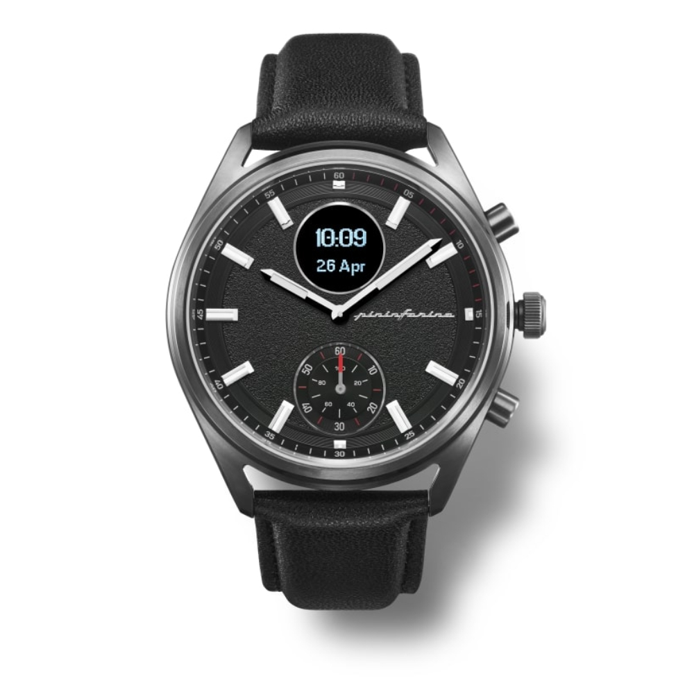 Pininfarina Sintesi Hybrid Watch Midnight Shadow - Orologio classico con micro display smart