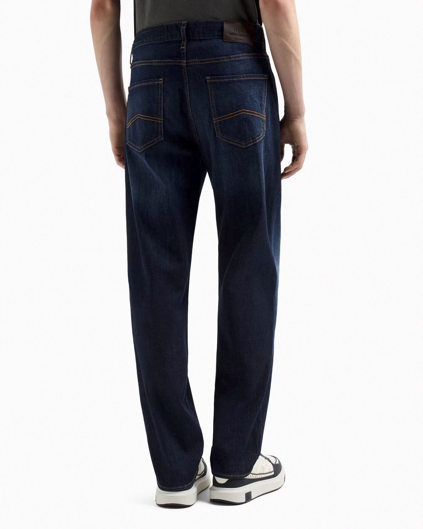 Jeans Armani Exchange J13 slim lavaggio scuro stone washed in cotone stretch image