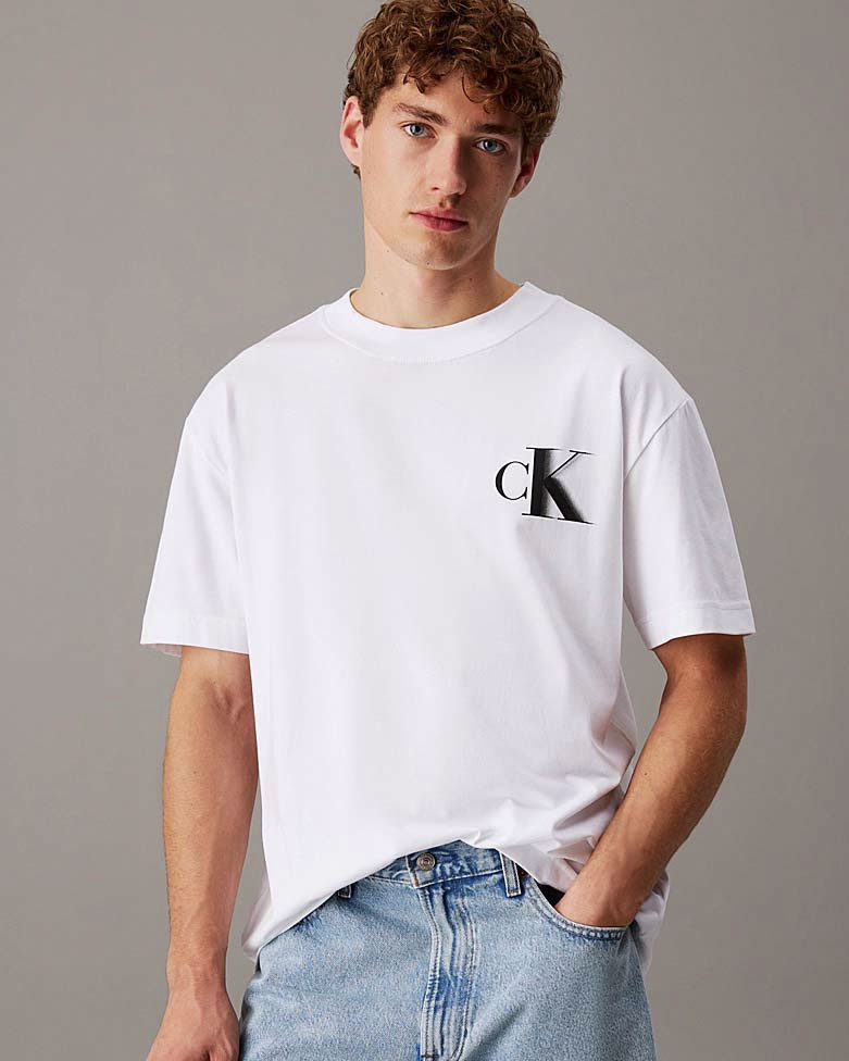 T Shirt Maglia Di Jeans T-shirt Mezza Manica Calvin Klein Jeans