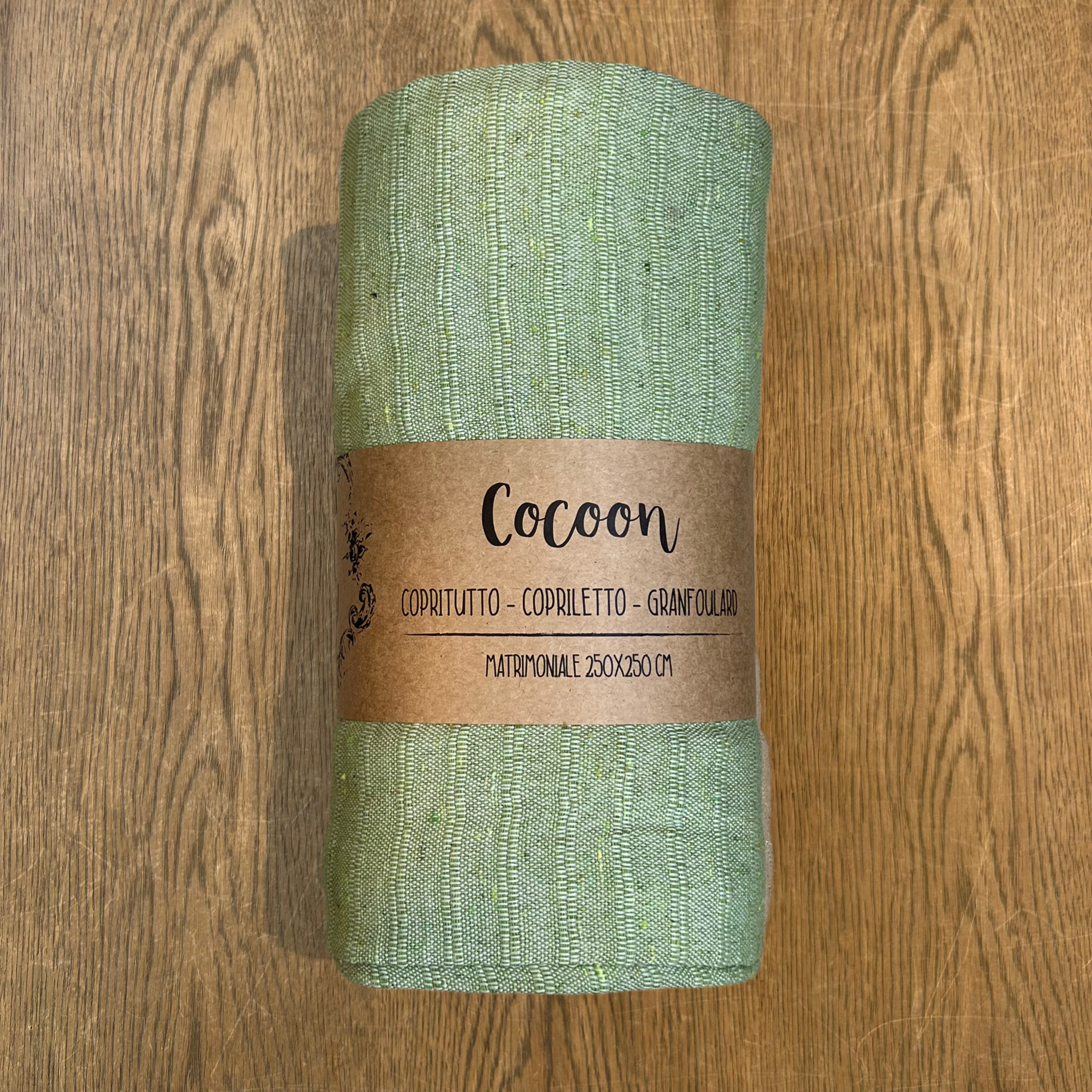 Copritutto Copriletto Cocoon 2P Verde 250x250 Gts