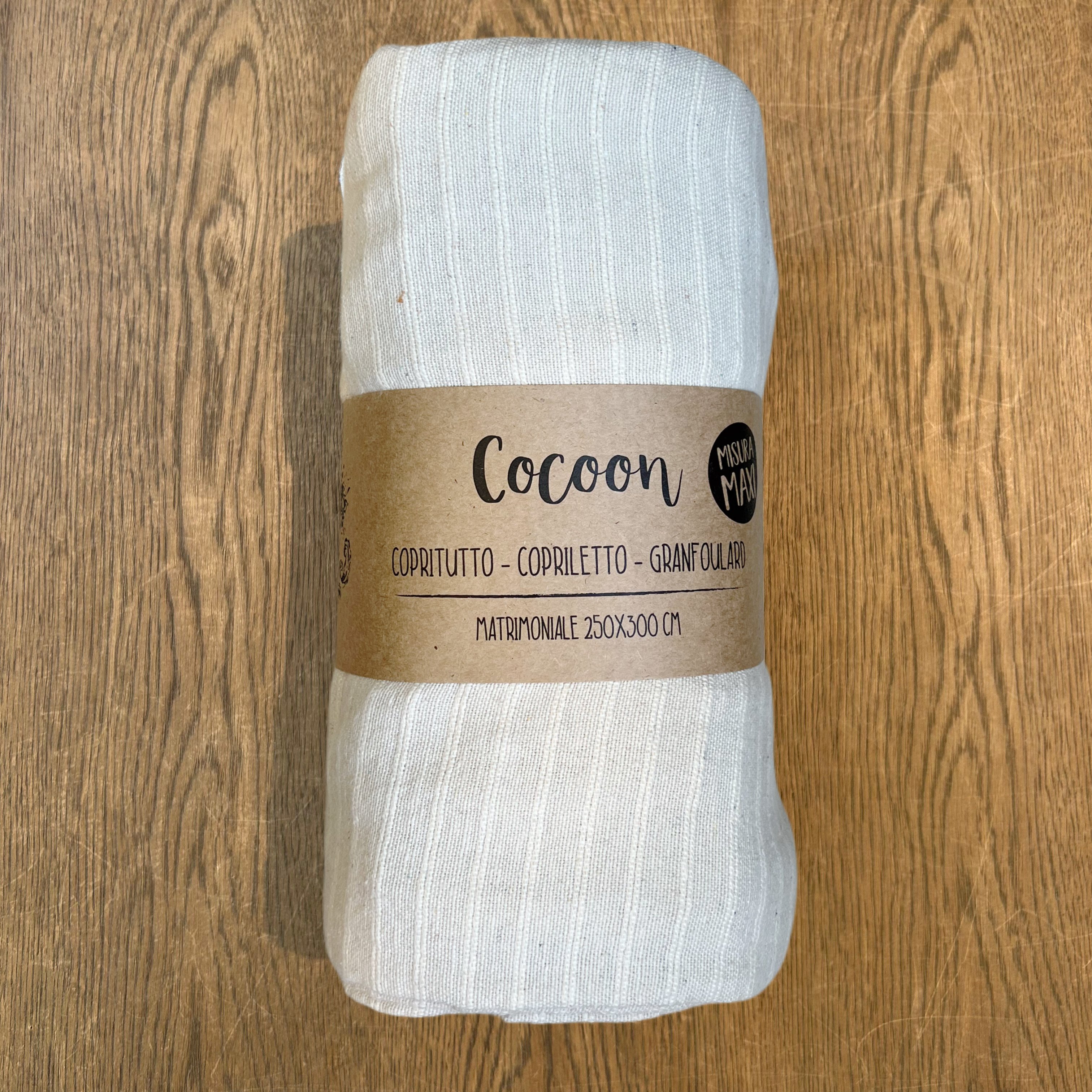 Copritutto Copriletto Cocoon 2P Naturale 250x300 Gts