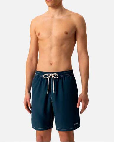 Boxer mare MC2 Saint Barth Patmos blu con cuciture a contrasto image