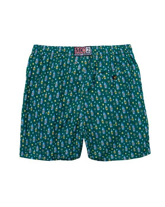 Boxer mare MC2 Saint Barth verde con stampa Gin Tonic image