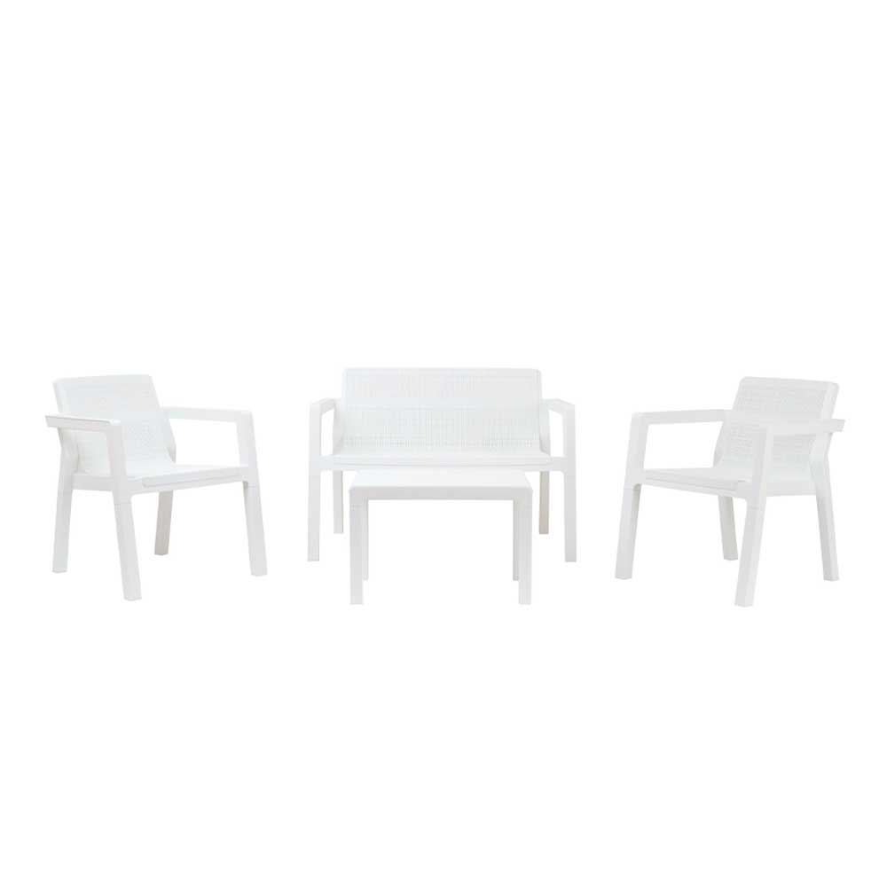 TooMax Set Riviera 4 Posti In Plastica Colore Bianco