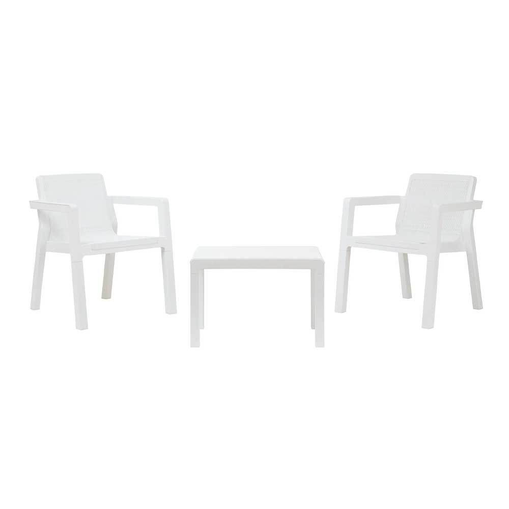TooMax Set Riviera 2 Posti In Plastica Colore Bianco