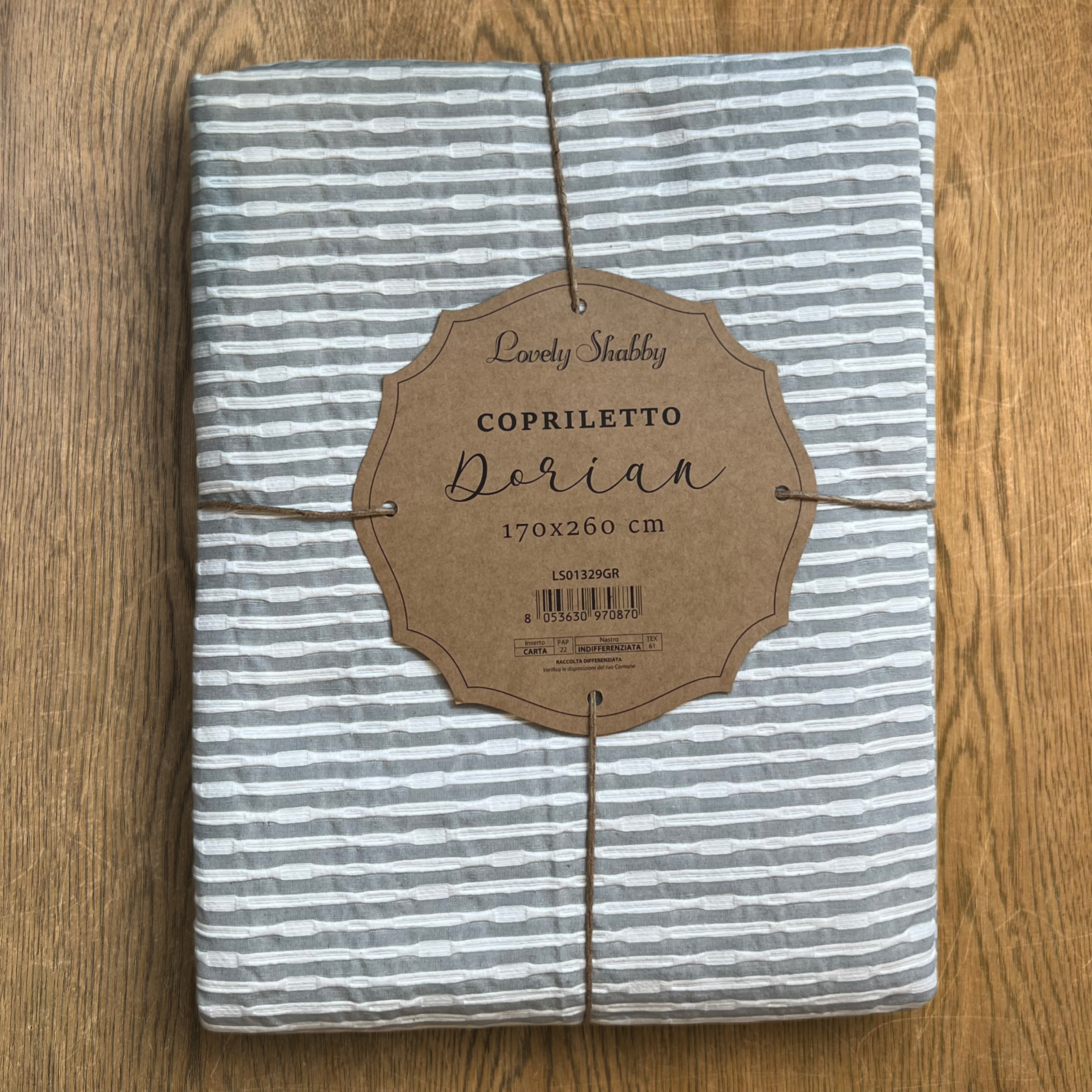 Copriletto Dorian 1P Grigio 170x260 Gts