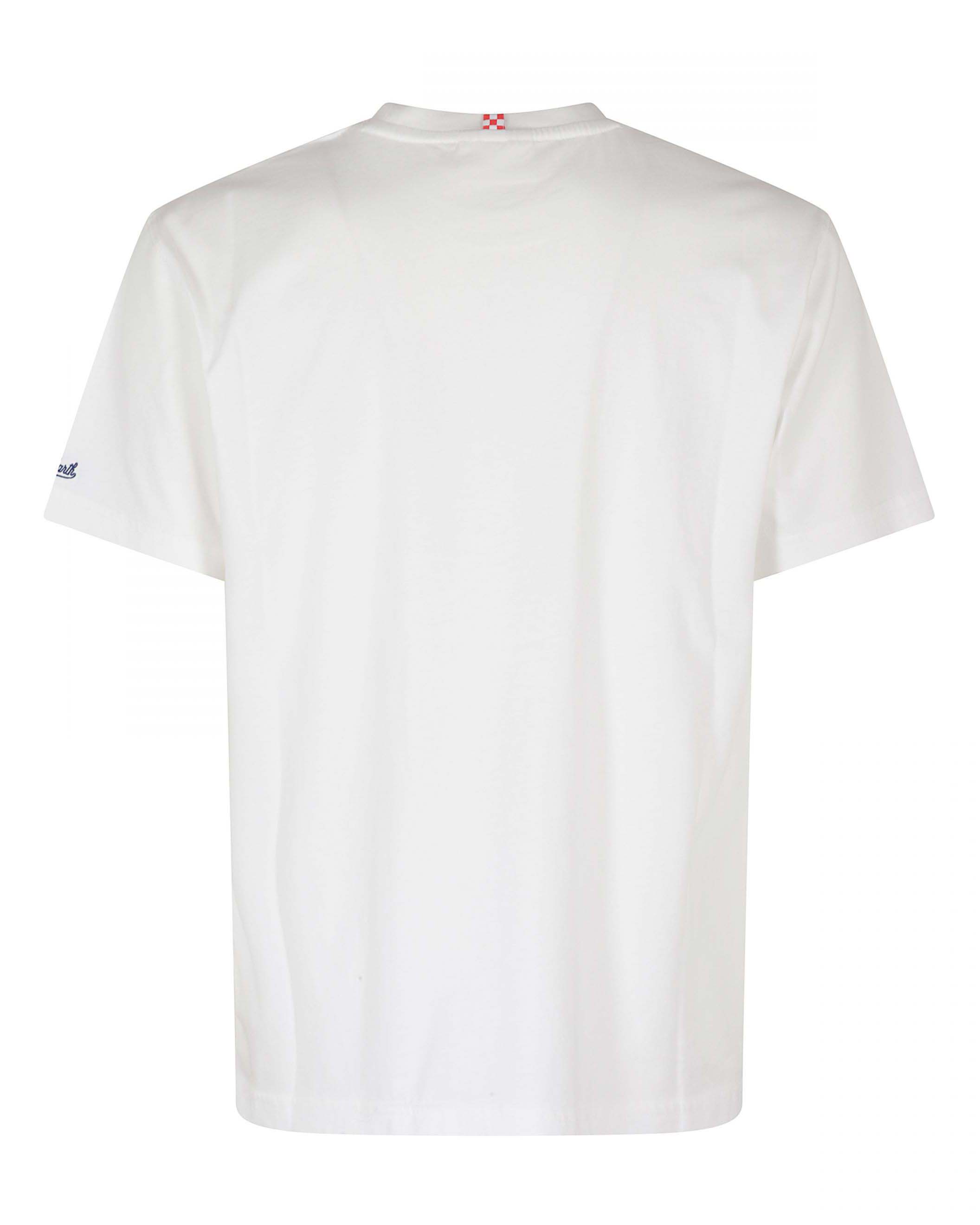 T-shirt MC2 Saint Barth bianca con ricamo Sesso e SanBarth sul petto image