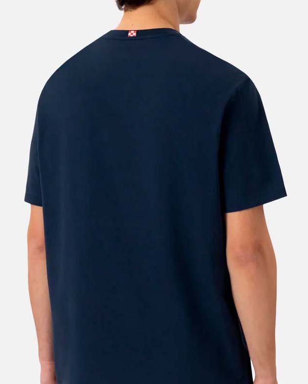 T-shirt MC2 Saint Barth blu con ricamo Mojito Social Club sul petto image