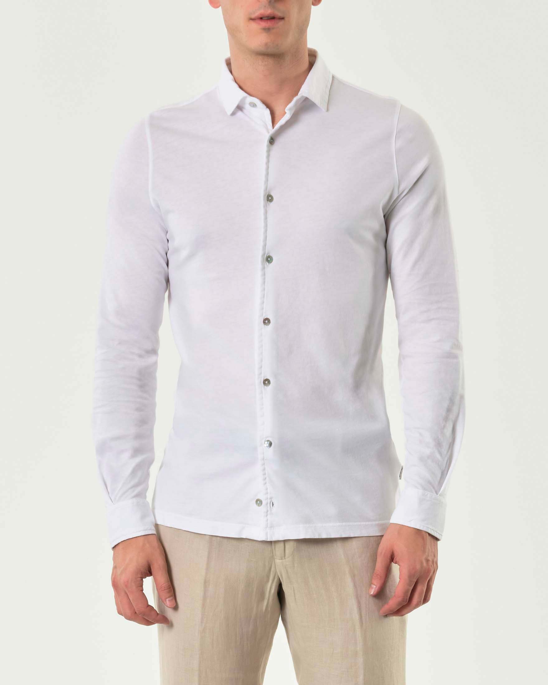 Camicia Pellizzari bianca in pima cotton peruviano