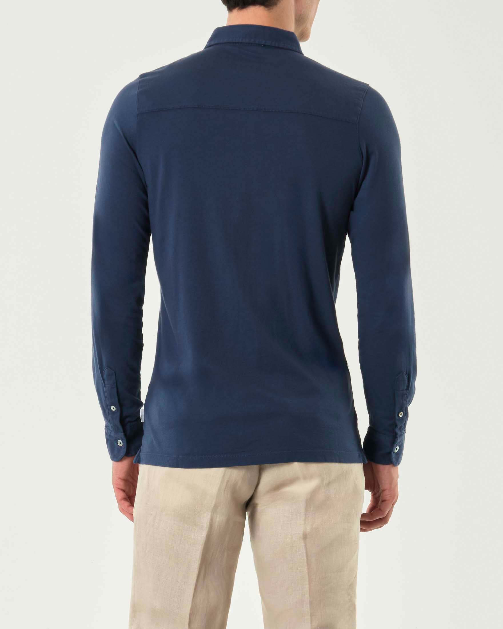 Camicia Pellizzari blu in pima cotton peruviano