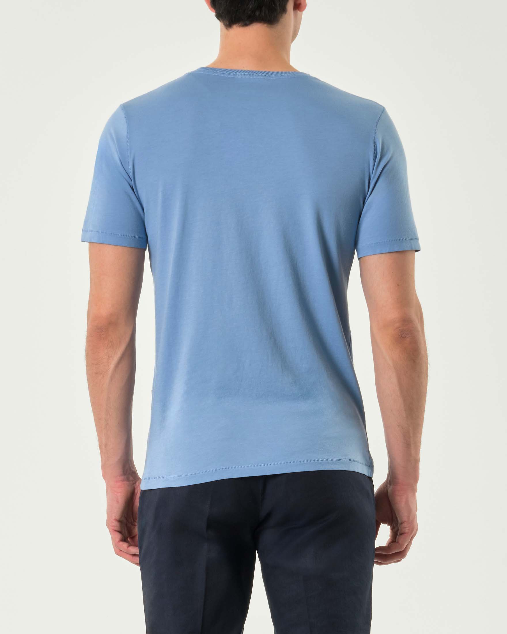 T-shirt mezza manica Pellizzari azzurra in pima cotton peruviano