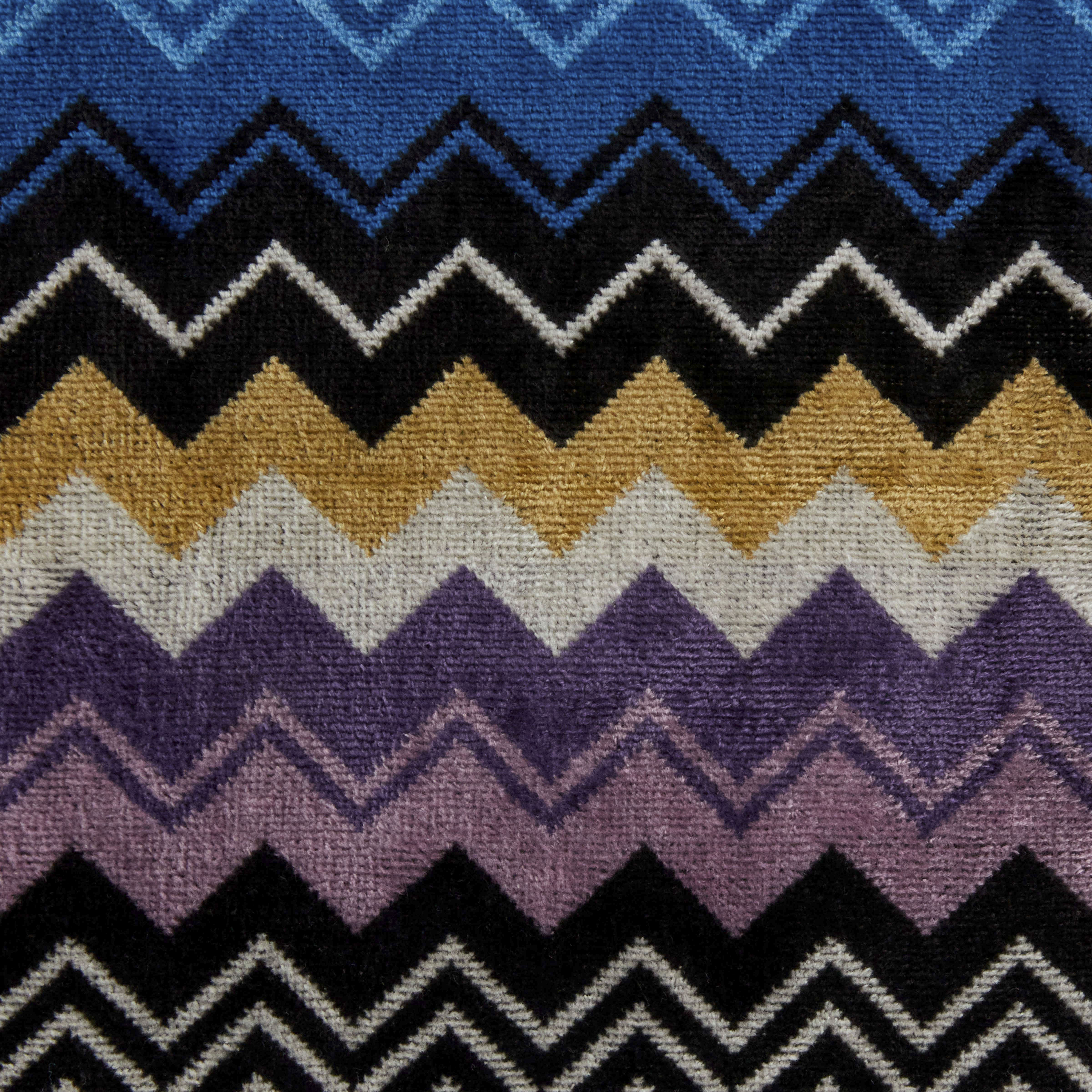 Lavette Giacomo in spugna di cotone a fantasia chevron nelle nuance dell'azzurro