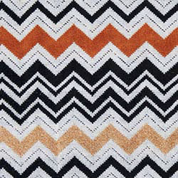 Lavette Bernard in spugna di cotone a fantasia chevron bianco nero e coccio