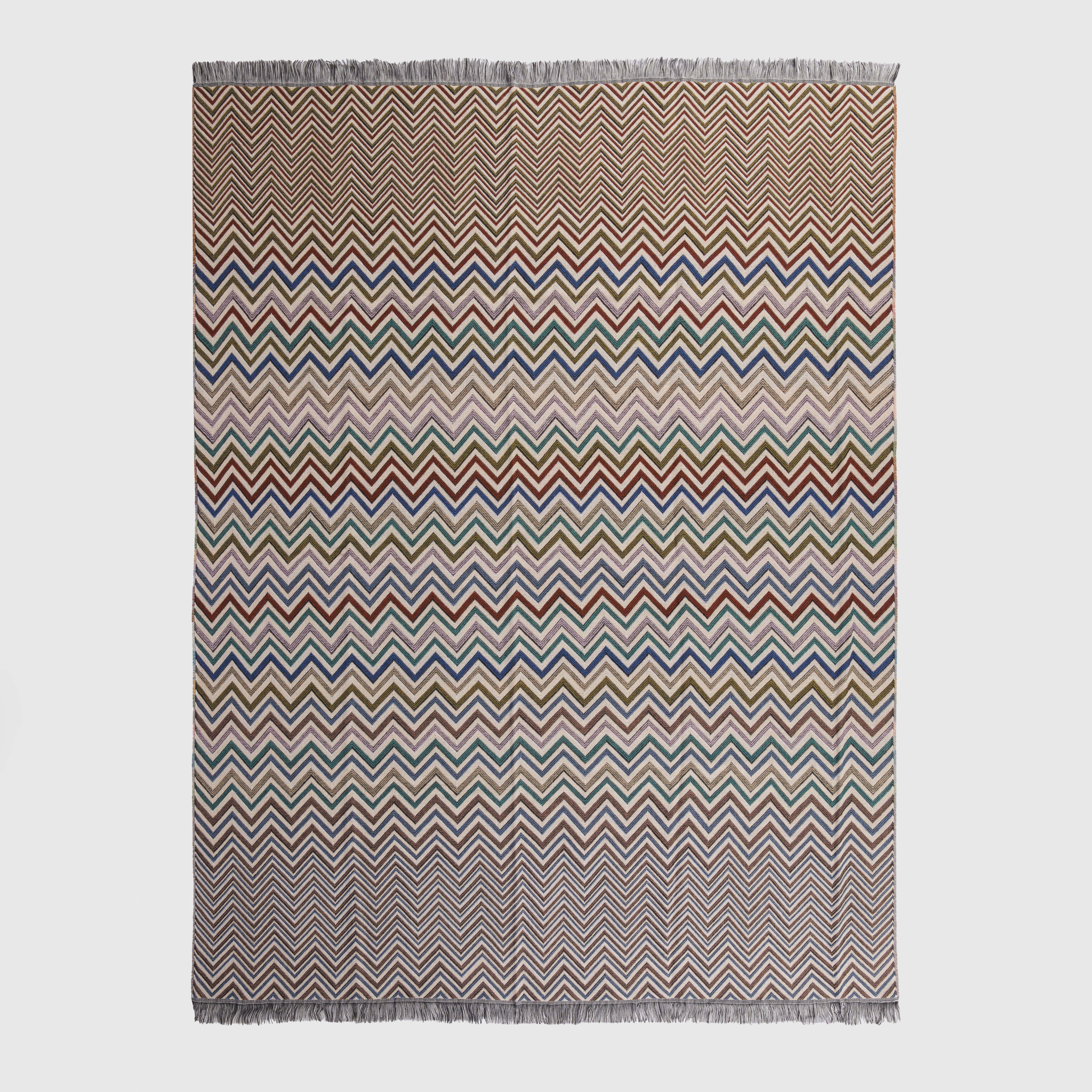 Plaids Antwan in misto lana beige a fantasia chevron multicolor image