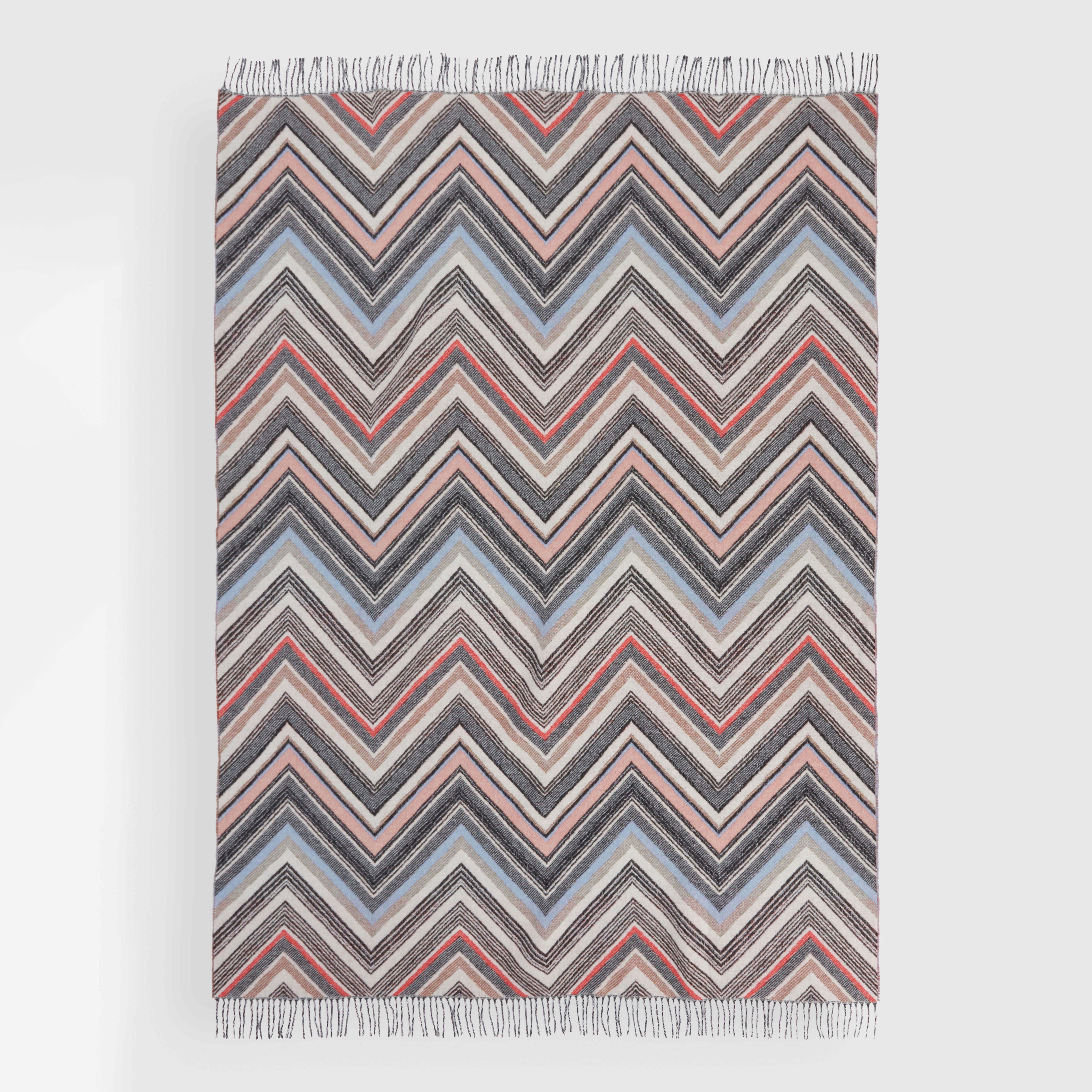 Plaids in misto lana a fantasia chevron multicolor image