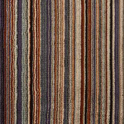 Asciugamano Jazz in spugna di cotone a fantasia rigata nelle nuance del bruciato