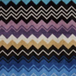 Asciugamano ospite Giacomo in spugna di cotone a fantasia chevron nelle nuance dell'azzurro