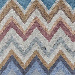 Tappeto da bagno Amone in spugna di cotone a fantasia chevron multicolor opaco