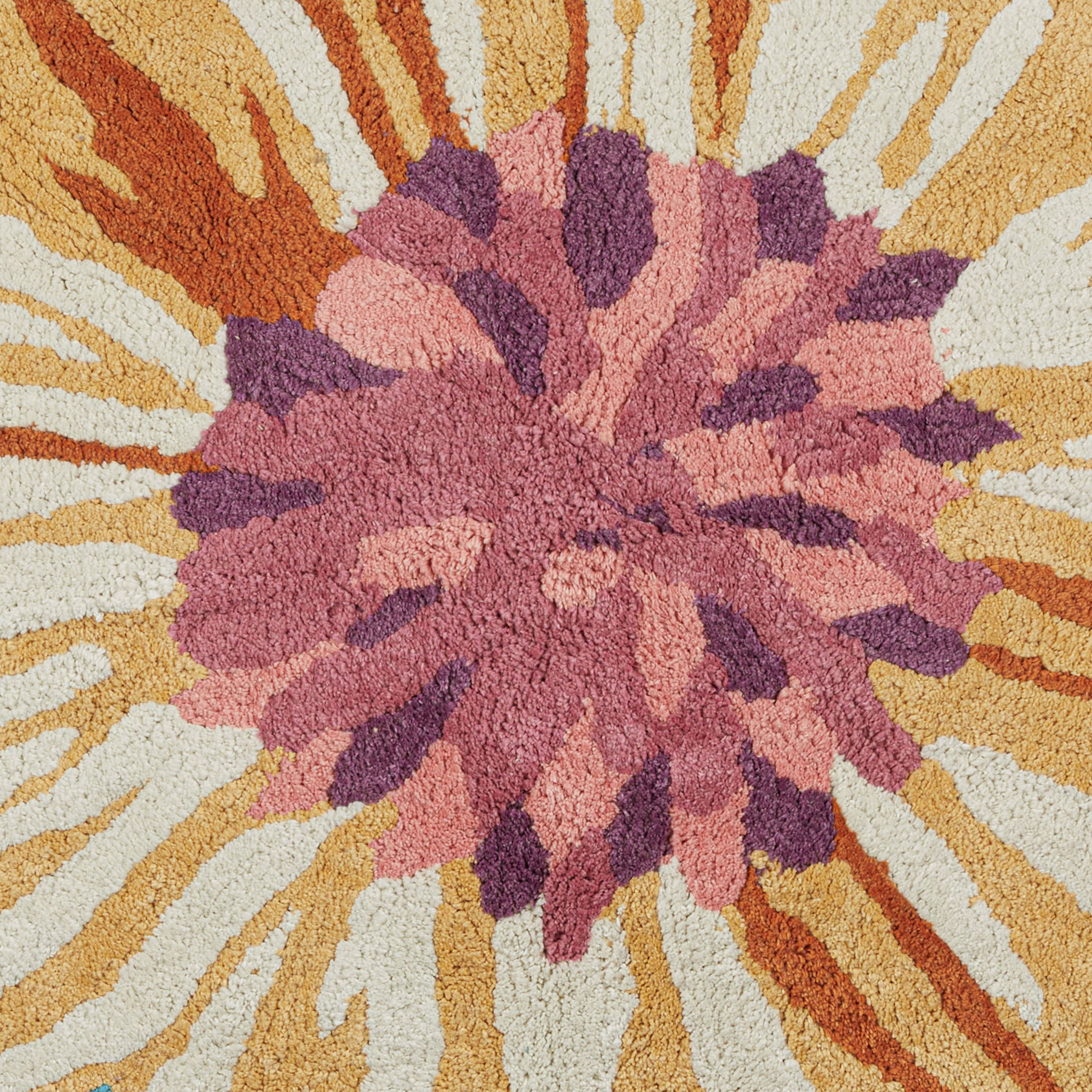 Tappetino da bagno a fiore Blandine in cotone multicolor