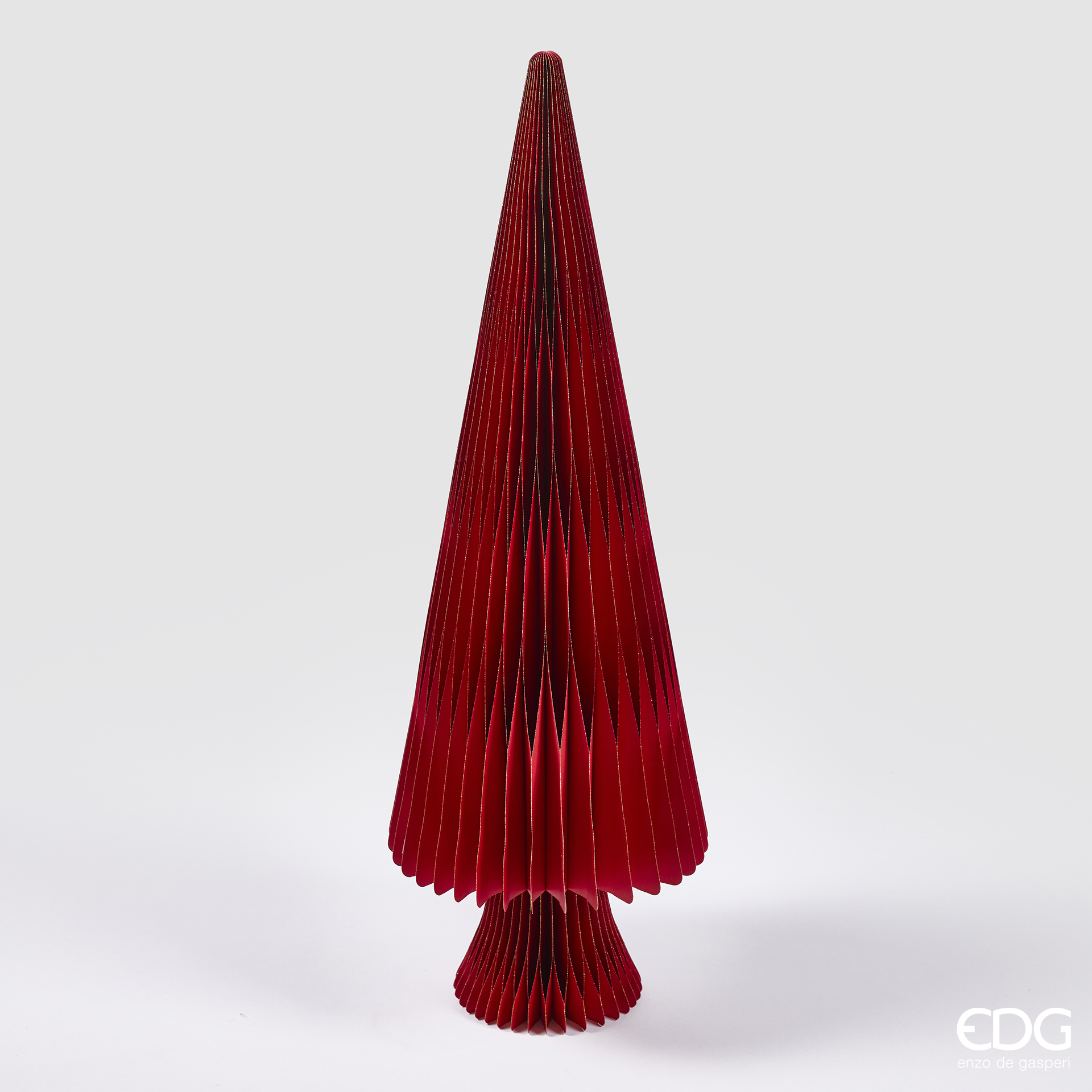 Addobbo Pino Origami Rosso d.37 h.110 Edg