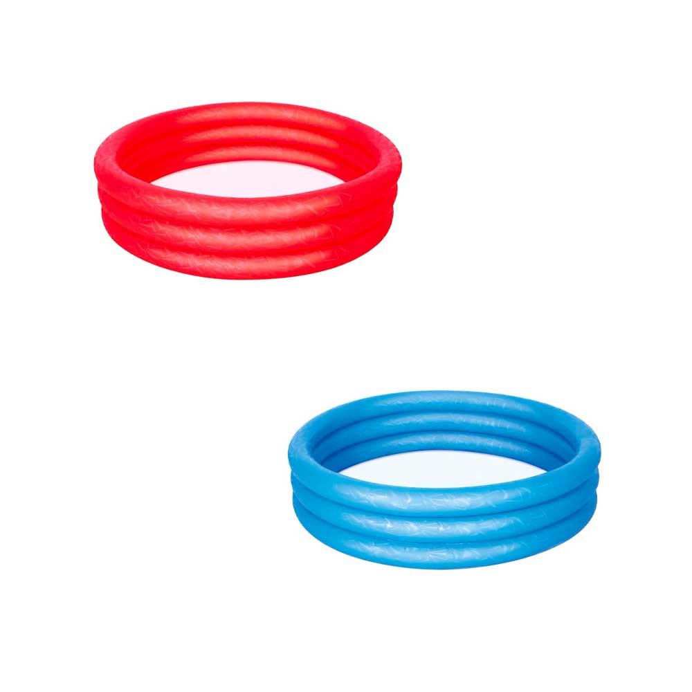 Bestway Piscina Gonfiabile A 3 Anelli A Tinta Unita Diametro 183X33H Cm