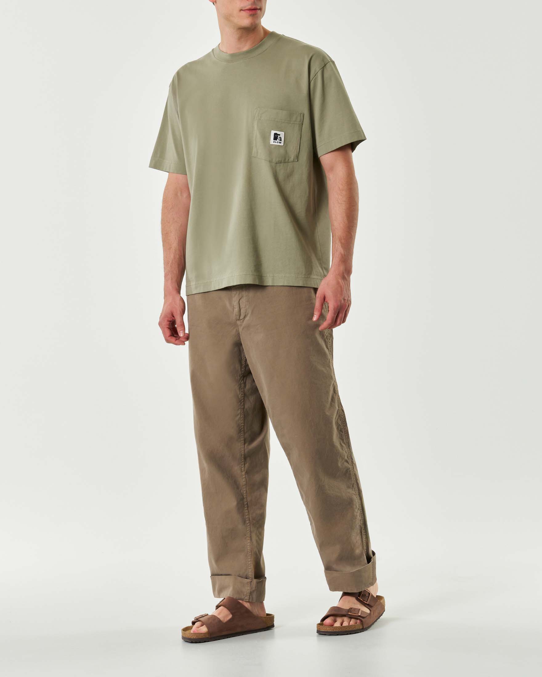 Mason's — Pantalone cargo Mason's relaxed fit color fango in canvas oxford di cotone