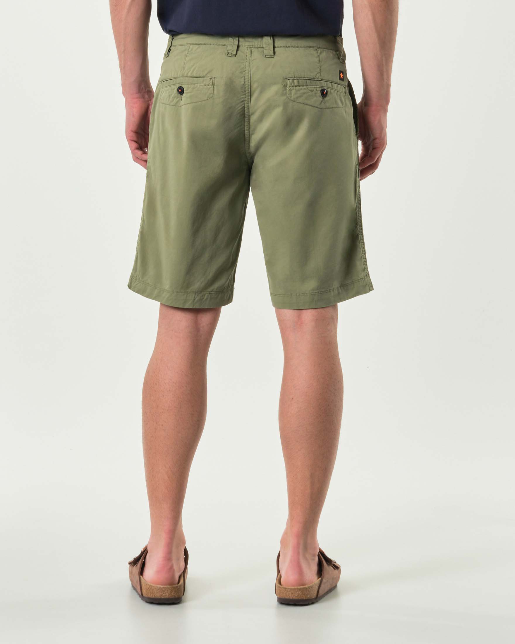 Bermuda chino My Stuff verde salvia in gabardina di cotone stretch