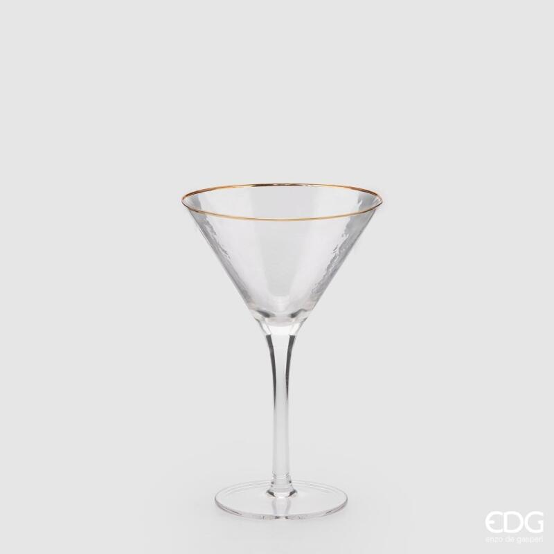Calice in Vetro Goldrim Cocktail 300ml. Set 6 Pz. d.12 h.19 Edg