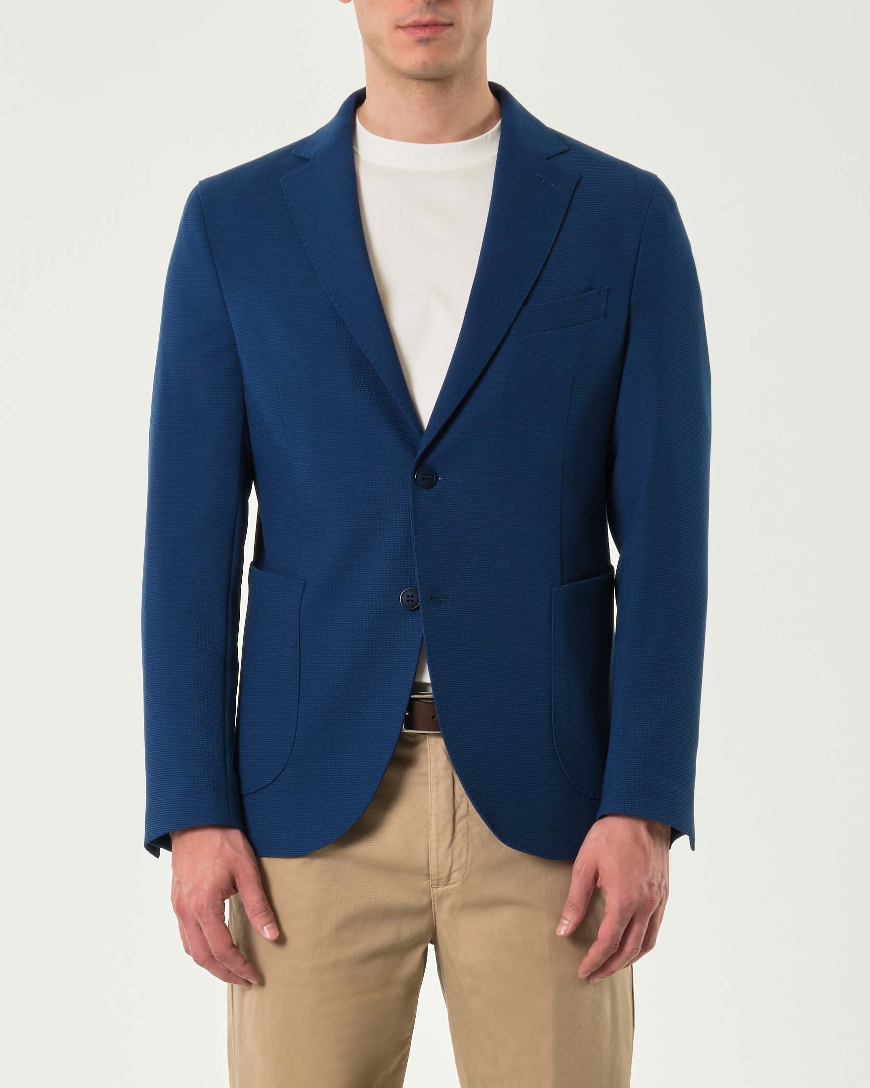 Blazer Paul Baker blu indaco in jersey di viscosa stretch image