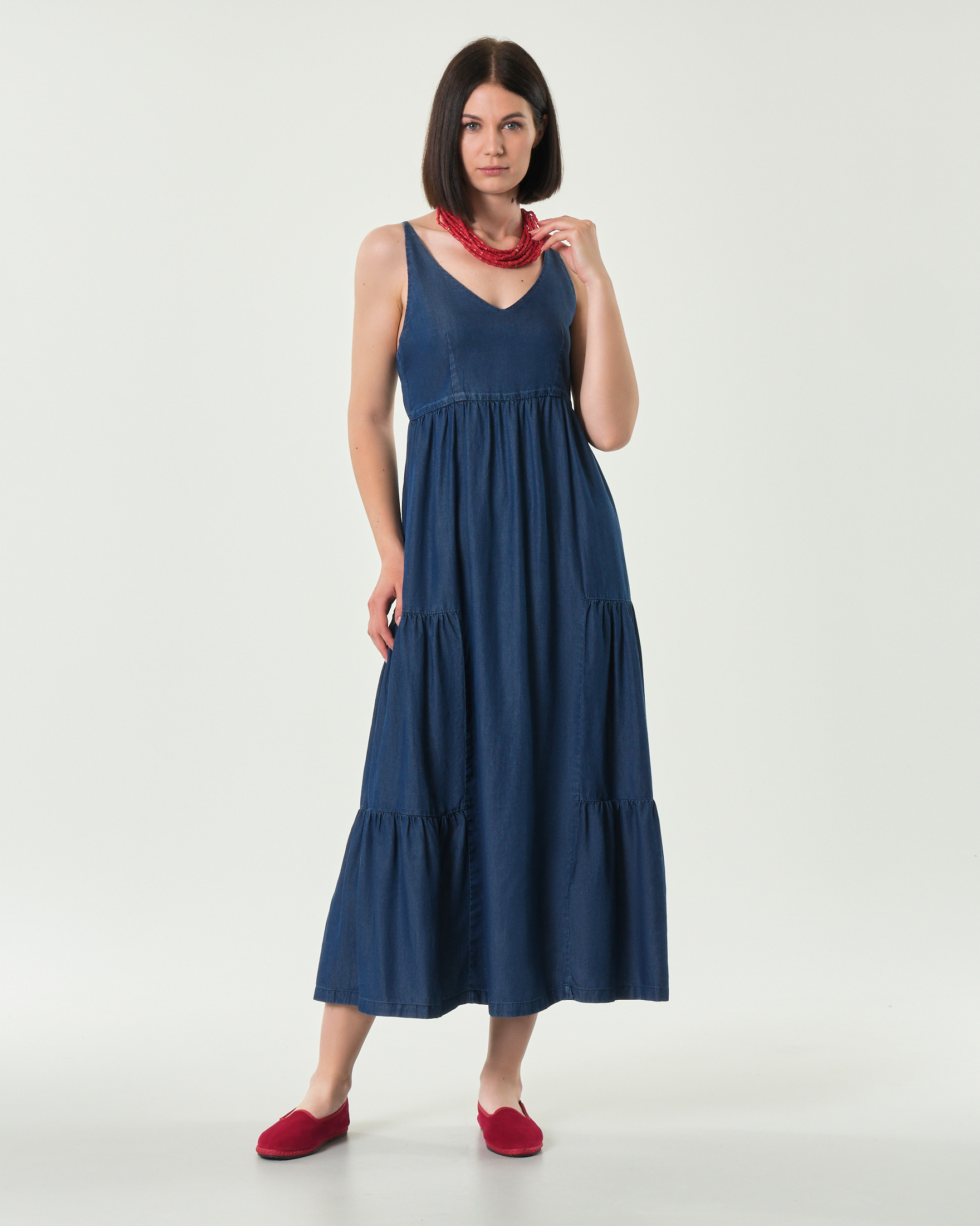 Abito Chemisier Abito Blu Marella Abito Midi Blu In Chambray Di