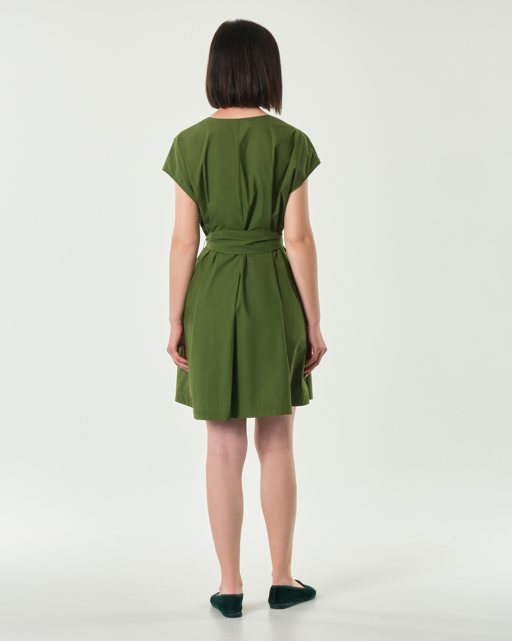 ワンピース Max Mara Abito Corto Abito corto verde Weekend Max Mara in popeline di cotone con