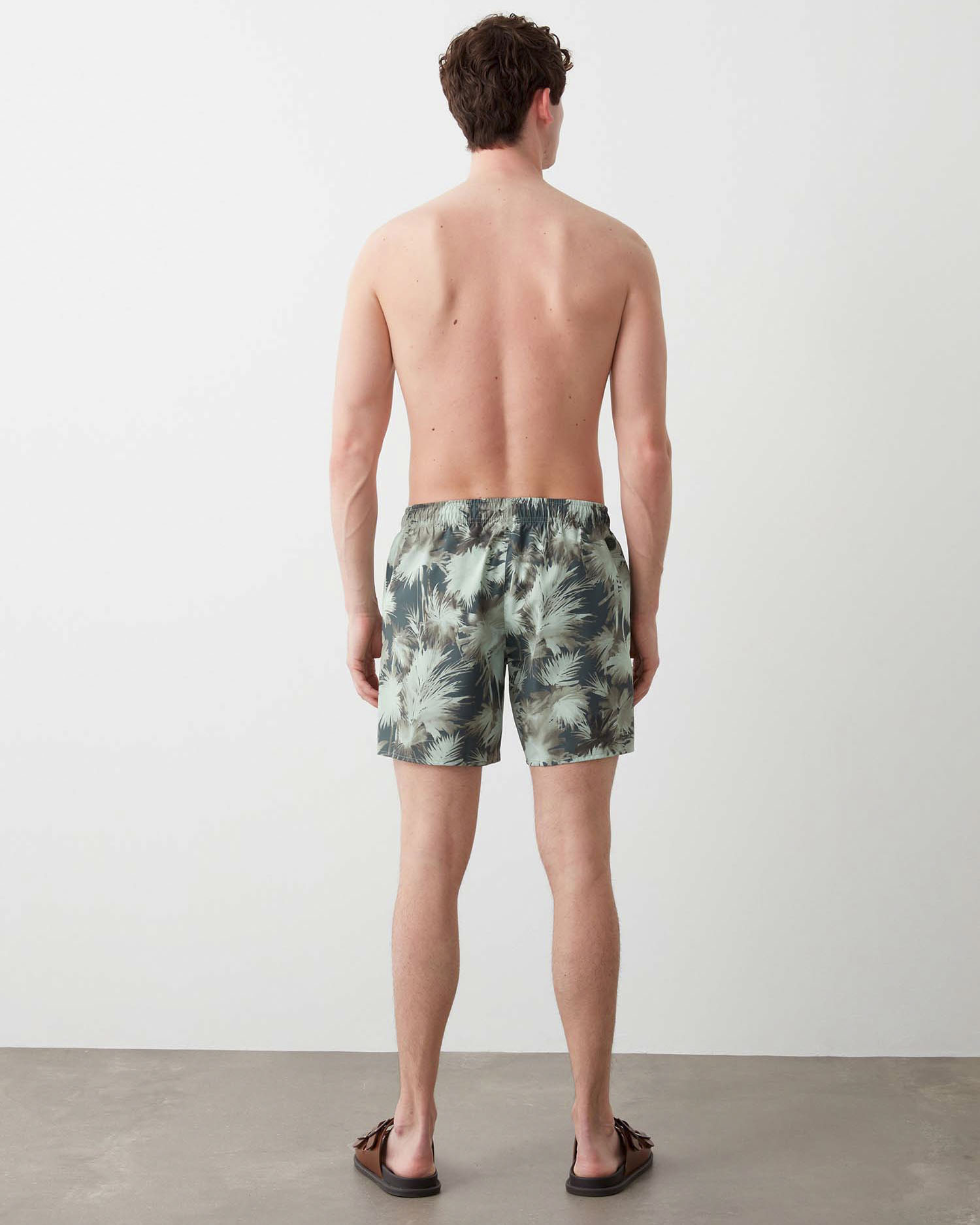 Boxer mare Colmar Originals verde militare con stampa palme