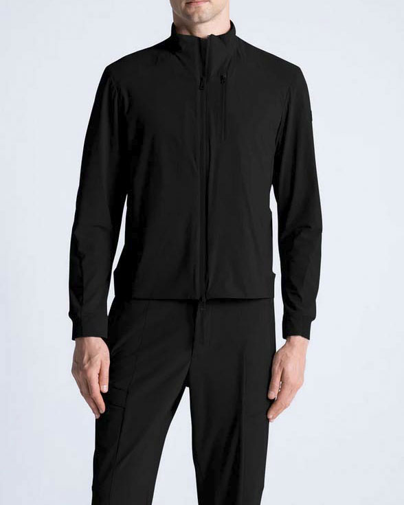 Giubbino Duno nero in leggero tessuto tecnico elasticizzato impermeabile