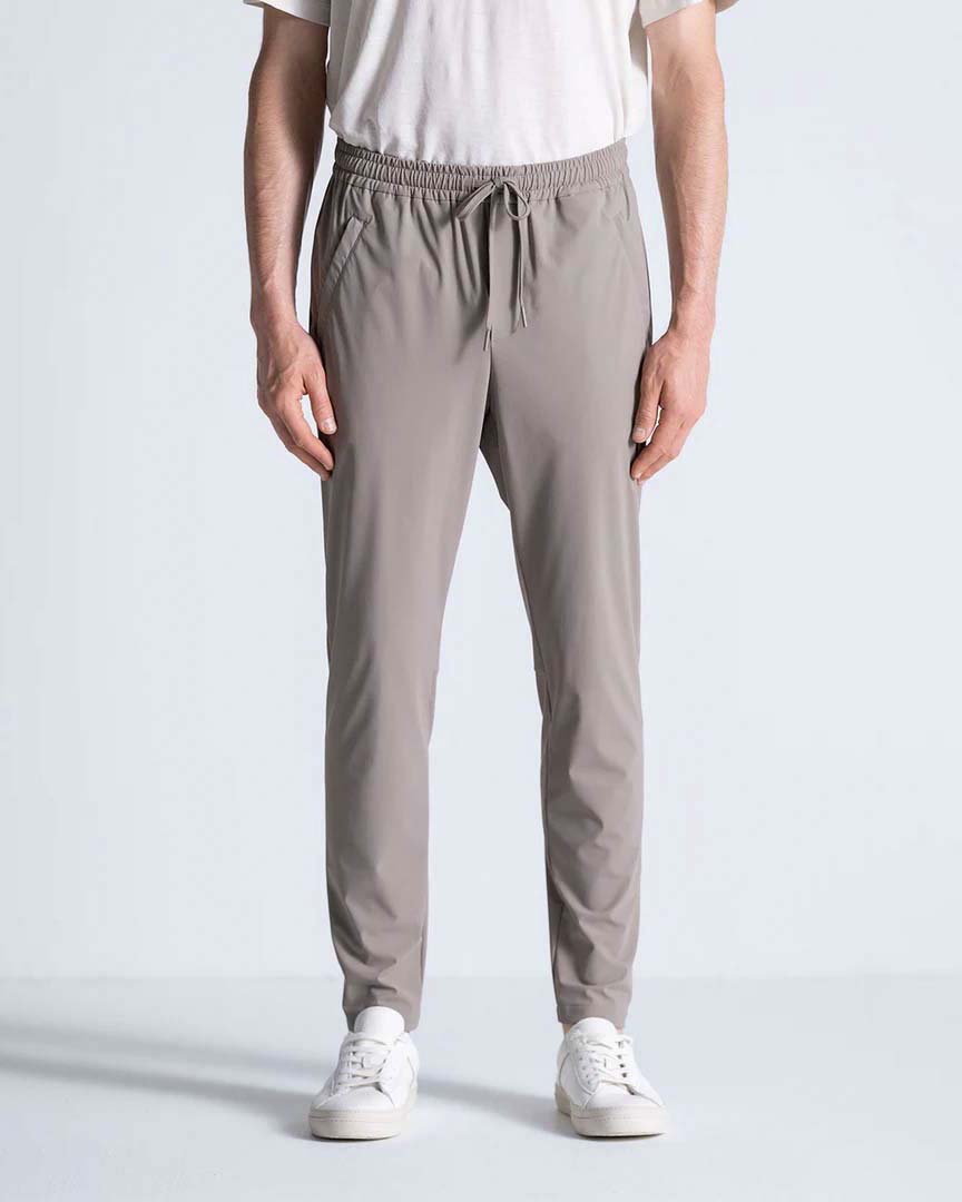 Duno — Pantalaccio Duno in tessuto tecnico bi-stretch color mastice
