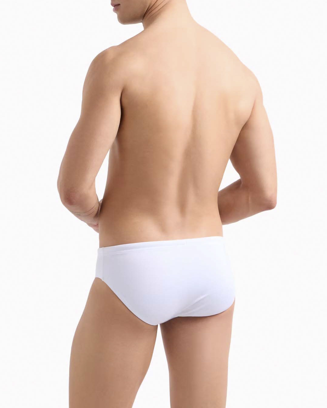 Costume slip EA7 bianco in tessuto stretch image