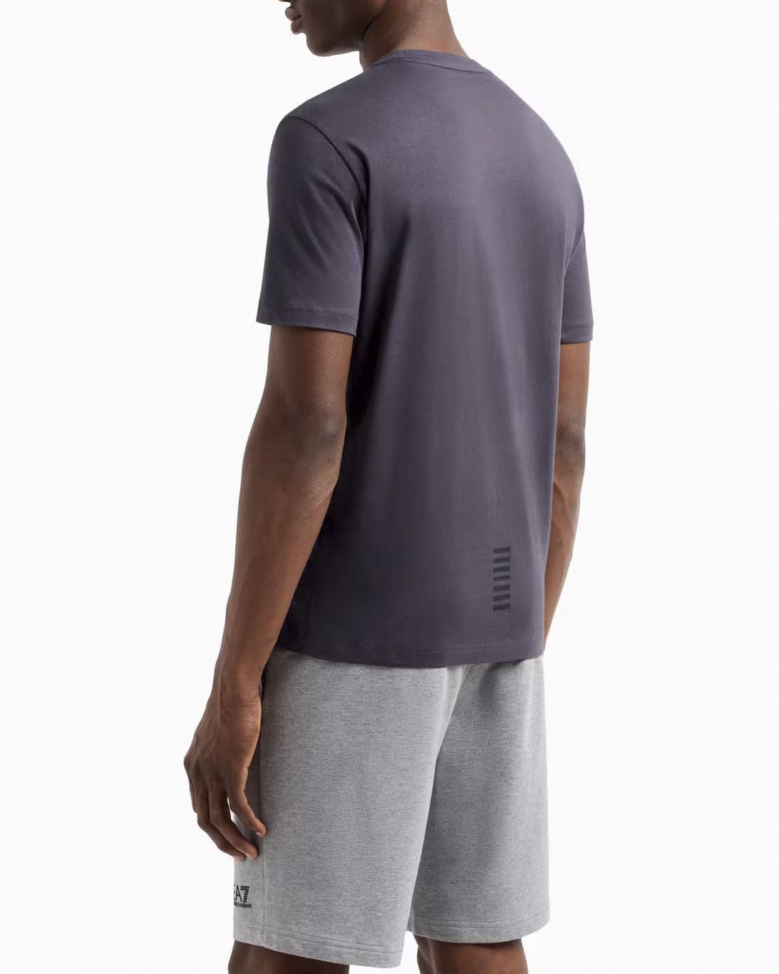 T-shirt EA7 antracite mezza manica in puro pima cotton