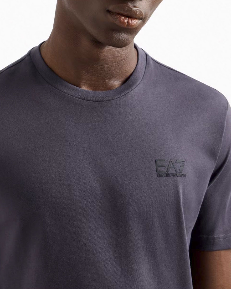 T-shirt EA7 antracite mezza manica in puro pima cotton